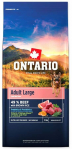 Kuiv koeratoit Ontario Adult Large Beef and Brown Rice, veiseliha, 12 kg