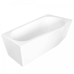 Vann, teisaldatav AMO-006DR-150, 150 cm x 80 cm x 58 cm, as&uuml;mmeetriline, valge