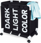 Pesukorv Vilde 568026, 137 l, valge v./must v., 60.5 cm x 35 cm