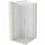 Du&scaron;ikabiin Mexen Velar 871-090-090-31-55, ruudukujuline, aluseta, 90 cm x 90 cm x 200 cm, brushed gold/matt