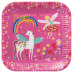 &Uuml;hekordne taldrik Paw Decor Collection Fairy Unicorn, &Oslash; 23 cm, 8 tk