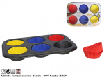 Muffinivorm Kitchen&GO, must v., 26.5 cm x 18.5 cm