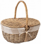 Korv Home4you Willi Stripe 61046, puuvill/paju, 40 cm x 32 cm