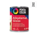 Emailv&auml;rv, universaalsed Pentacolor Alkydamel, l&auml;ikiv, 0.9 kg, valge v.