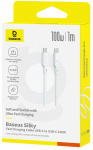 Juhe Baseus Silky P10377704213-00, 2 x USB Type C, 100 cm, valge v., 100 W