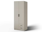 Riidekapp ADRK Novaro 80, must v./ka&scaron;miir v., 52.1 cm x 80 cm x 206.6 cm