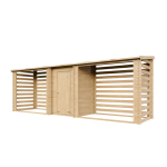Puidust aiakuur koos panipaigaga Timbela M206, 564 cm x 146 cm x 199 cm, pruun v.