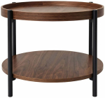 Kohvilaud Akord Furniture Factory Riva, must v./p&auml;hklipuu v., 51 cm x 51 cm x 40 cm