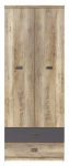 Riidekapp Malcolm, tamm v./hall v., 80 cm x 57 cm x 205.5 cm