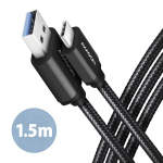 Kaabel Axagon BUCM3-AM15AB, USB Type C/USB-A, 150 cm, must v.