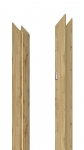 Vertikaalne ukseraam Domoletti, 209.5 cm x 14 - 18 cm x 1 cm, vasakpoolne, wotan tamm