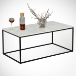 Kohvilaud Kalune Design Cosco, valge v./must v., 95 cm x 55 cm x 43 cm