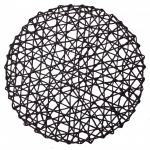Lauamatt Splendid Carta, 38 cm x 38 cm x 38 cm, Must