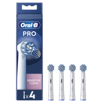 Elektrilise hambaharja otsik Oral-B EB60-4 Sensitive Clean Pro, valge, 4 tk