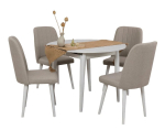 S&ouml;&ouml;gitoa komplekt Kalune Design Vina 1005, valge v./kreemjasvalge v.
