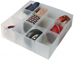 Korraldaja, esemete hoidmiseks Ordinett Top Class, valge v., 30.5 x 30.5 x 10 cm