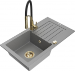 K&ouml;&ouml;givalamu koos kraaniga Mexen Pablo Aster, graniit, 75.2 cm x 43.6 cm x 16.1 cm, kuldne/must/hall