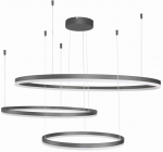 Valgusti rippuv AZzardo Halo AZ4707, LED, 3000 &deg;K, 3 x 130 W, must v.