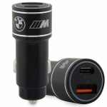 Auto laadija BMW BMCCMUSBCK, USB Type C/USB Type A, must v., 20 W