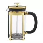 Kohvikann French Press Ambition Lusso, 0.6 l, l&auml;bipaistev v./kuldne v./must v.