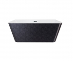Vann, teisaldatav Besco Varya Glam, 170 cm x 80 cm x 58 cm, ristk&uuml;lik, grafiit