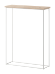 Konsoollaud ADRK Sili, tamm v./valge v., 60 cm x 20 cm x 80 cm