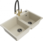 K&ouml;&ouml;givalamu koos kraaniga Mexen Tomas, vaik/graniit, 80 cm x 50 cm x 19 cm, beež