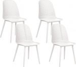 Toolide komplekt Beliani Emory, matt, valge v., 52 cm x 45 cm x 81 cm, 4 tk
