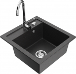 K&ouml;&ouml;givalamu koos kraaniga Mexen Vito, graniit, 49 cm x 52 cm x 21 cm, graniit