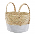 Korv Ambition Boho, puuvill/merihein, 27 cm x 27 cm