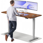 Arvutilaud reguleeritava k&otilde;rgusega Desktronic HomePro, 180 cm x 80 cm, 63 - 128 cm, hall v./p&auml;hklipuu v.