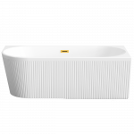 Vann, teisaldatav Invena Glamour, 170 cm x 80 cm x 58 cm, ovaalne, valge