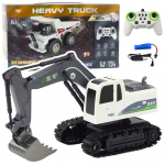Raadiojuhitav ekskavaator Lean Toys Heavy Truck, 1:24, valge