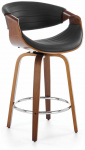 Baaritool H123, matt, must v./p&auml;hklipuu v., 51 cm x 55 cm x 92 cm