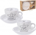 Tass alustassiga Orion Angel, valge v., 0.090 l