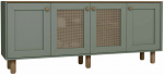 Konsoollaud Kalune Design Bohemian, roheline v., 40 cm x 180 cm x 75 cm