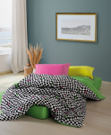 Voodipesukomplekt Mijolnir Dazzle - Green, valge v./must v./roheline v., 50 x 70 cm, 200 x 220 cm, 4 os.