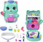 Kahjustatud pakendiga toode. Kujukeste komplekt, koos tarvikutega Mattel Polly Pocket Compact Sail Kitty, roheline v.