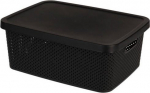 Kaanega hoiukarp, esemete hoidmiseks Storage Solutions 14004737, 13 l, must v., 35 x 29.5 x 22 cm