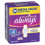 H&uuml;gieenisidemed Always Platinum Day & Night, 3, 36 tk