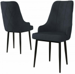Toolide komplekt Kalune Design Trex 240CHR1652, matt, antratsiit v./must v., 42 cm x 46 cm x 95 cm, 2 tk