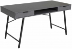 Kirjutuslaud sahtlitega Akord Furniture Factory Arden, 120 cm x 50 cm, 80.5 cm, grafiit v./must v.