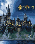Maalimine numbrite j&auml;rgi Ideyka Harry Potter Hogwarts At Night, sinine v./must v.