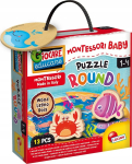 Puidust pusle Lisciani Montessori Baby Round, mitmev&auml;rviline, 13 tk