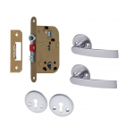 Ukselukk Valnes, kroomitud/kaetud messingiga, 75 mm/45 mm