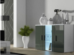 Kapp Cama Meble Soho S7 120, valge v./hall v./tumehall v., 120 cm x 41 cm x 80 cm