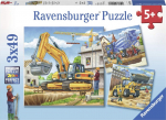 Pusle 3in1 Ravensburger Large Construction Machines 3in1, 147 tk, mitmev&auml;rviline