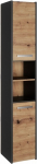 Eraldi seisev vannitoakapp, antratsiit v./tamm v., 170 cm x 30 cm x 30 cm