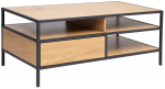 Kohvilaud Home4you Hedvig, must v./puidu v., 100 cm x 50 cm x 40 cm