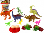 Kujukeste komplekt Lean Toys World Dinosaur, 15 tk, mitmev&auml;rviline